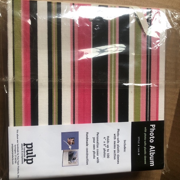 Book Photo Albums Pink,white,black,Green stripe - Picture 3 of 5
